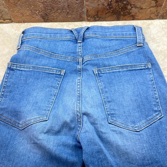 Veronica Beard Jean High Rise Button Fly Bell Flare Lakeshore Wash Size 25 - Picture 6 of 13